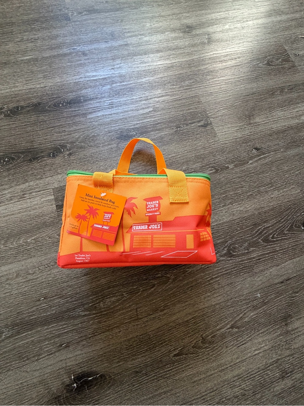 Trader Joe's Orange & Red Insulated Travel Tote